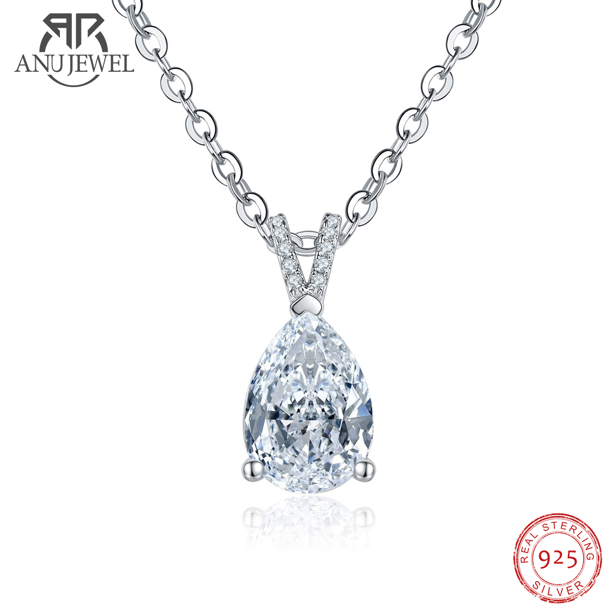 Ansi Chain - AnuJewel 2.5ct D kolor gruszka Cut