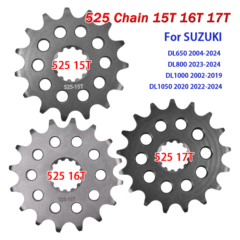 428 Chain - Zębatka przednia 525 15T 16T 17T