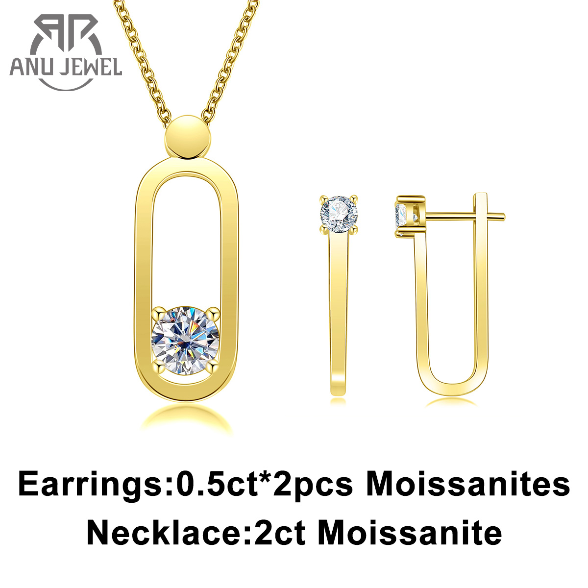 AnuJewel 2ct D kolor Moissanit – Ansi Chain recenzja i cena