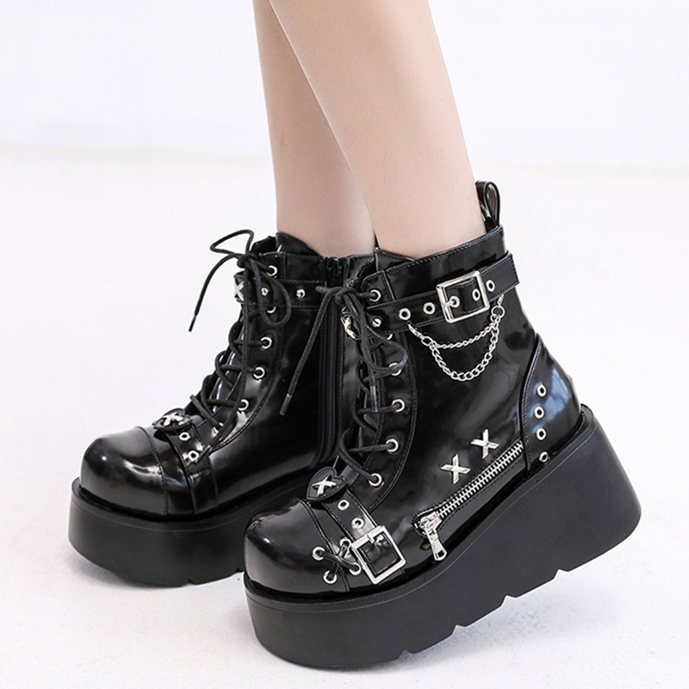 Brand New Ladies Goth Platform – Motorcycle Chain recenzja i cena